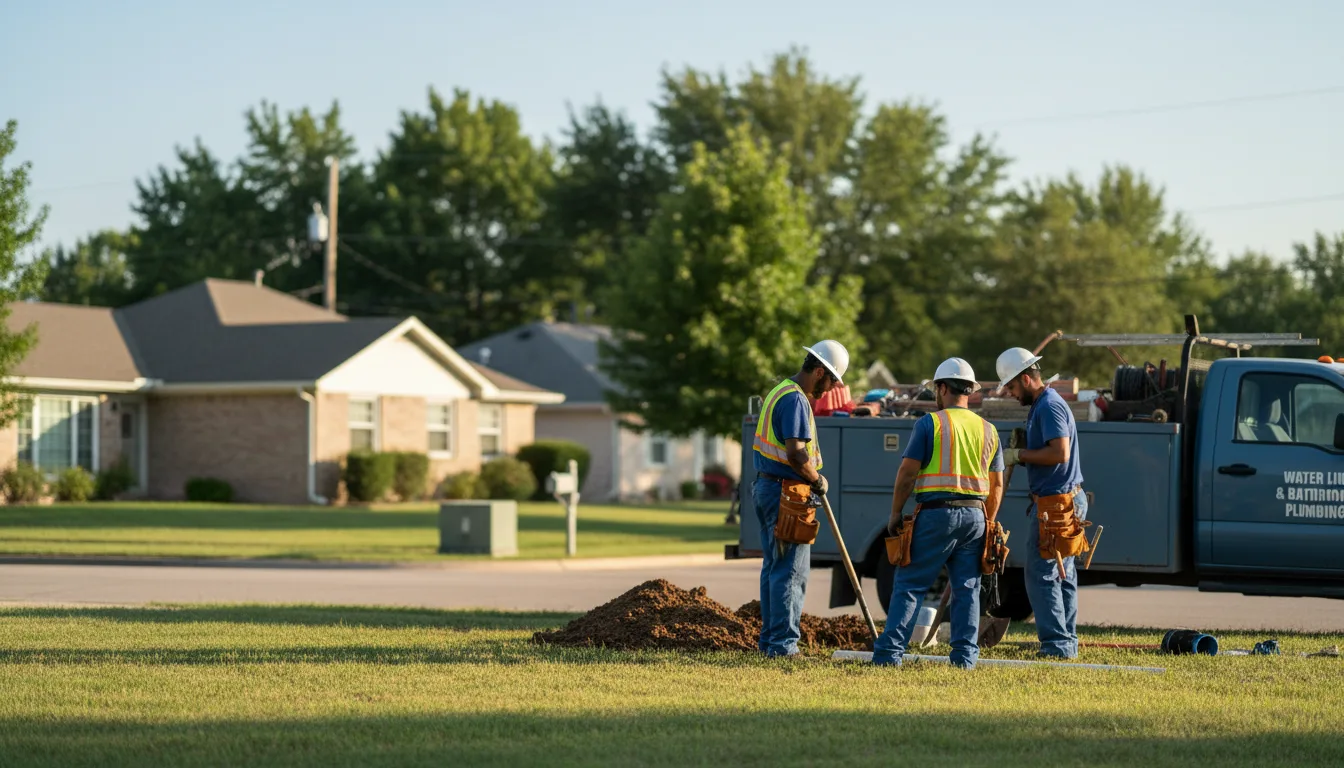 Residential water line and bathroom plumbing service in Huntington, WV
